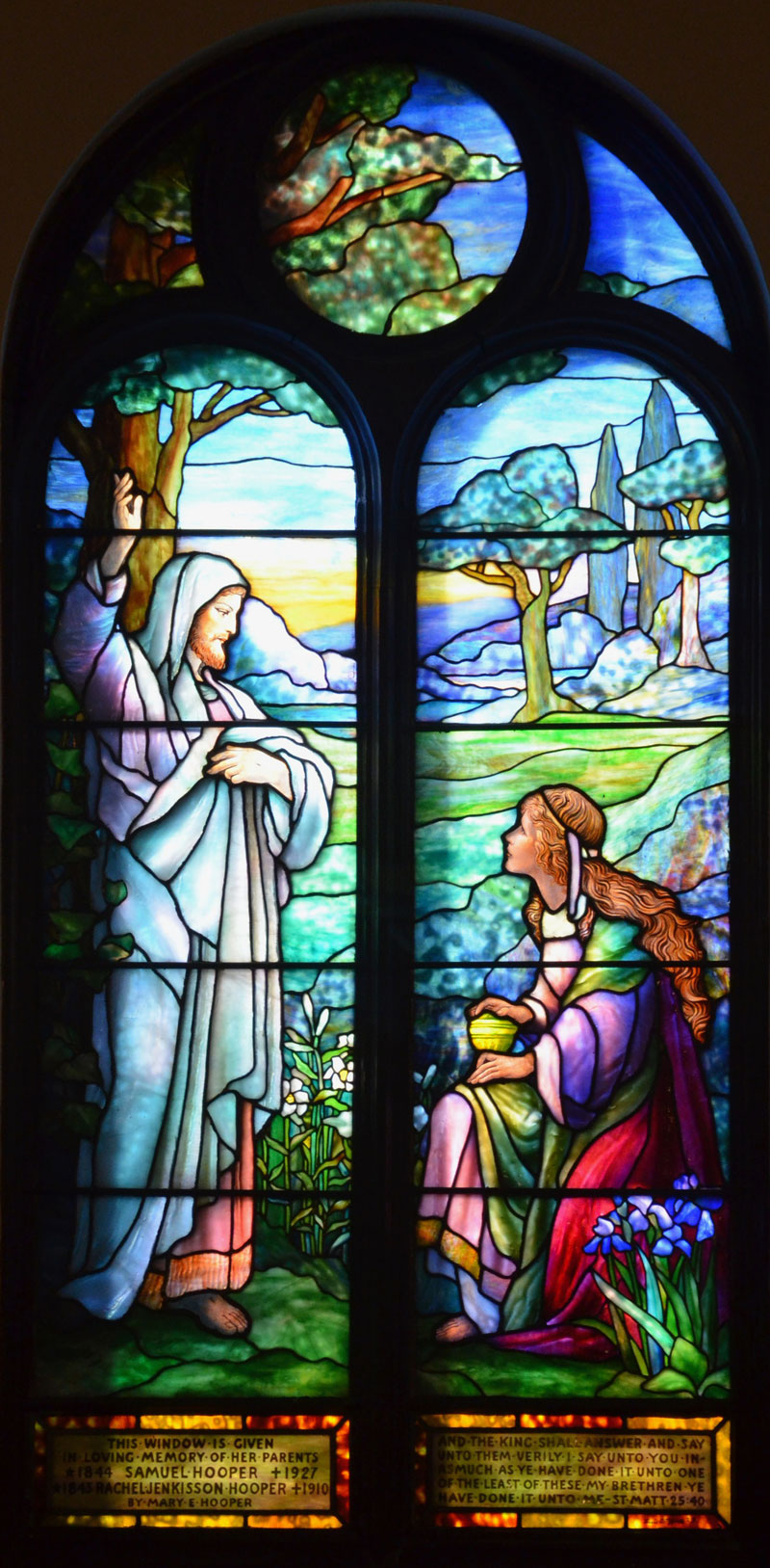Jesus and Woman at the Well by Louis Comfort Tiffany